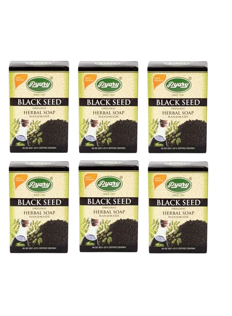 بياري صابون أعشاب طبيعي للعناية بالبشرة بخلاصة الحبة السوداء 75 جم (عبوة من 6 قطع) - Image 1